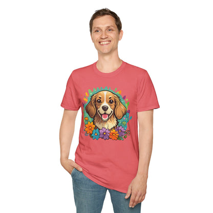 Dog Lover Unisex Animal Print T Shirt Cotton Tee Gildan Softstyle 64000
