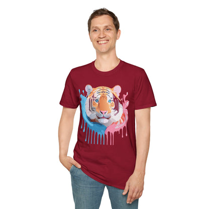 Tiger Shirt Unisex Animal Print Tee Gildan Softstyle 64000 Cotton
