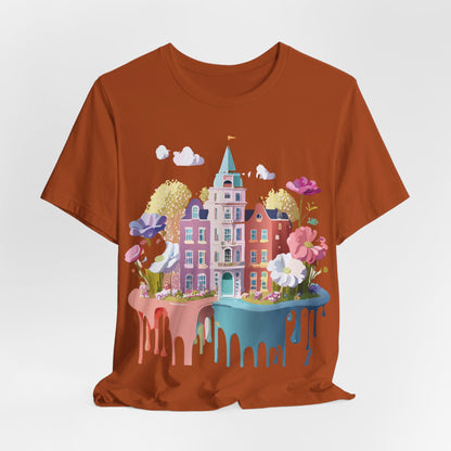 Natural Cotton Tee Shirt - Beautiful Places Collection - Amsterdam Printify