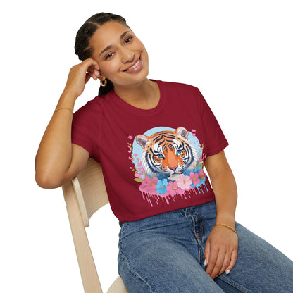 Tiger Shirt Unisex Softstyle T Shirt Gildan 64000 Animal Tee