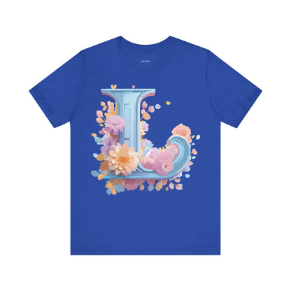 Natural Cotton Tee Shirt - Letters Collection - L Printify
