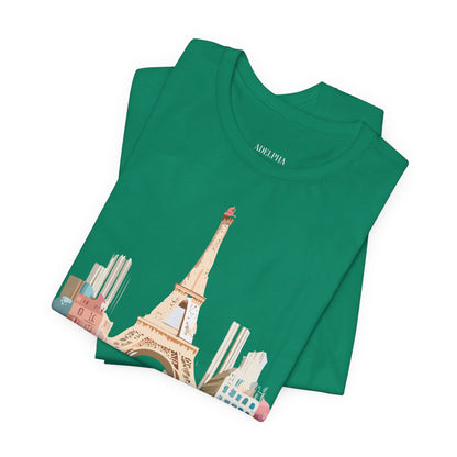 Natural Cotton Tee Shirt - Beautiful Places Collection - Paris Printify