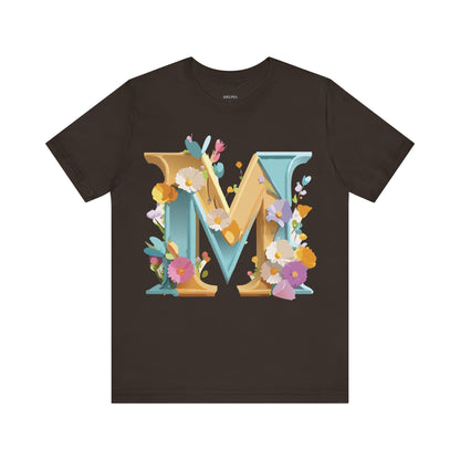 Natural Cotton Tee Shirt - Letters Collection - M Printify