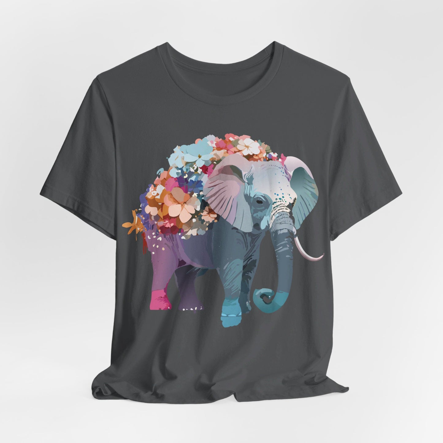 T-shirt en coton naturel avec motif éléphant