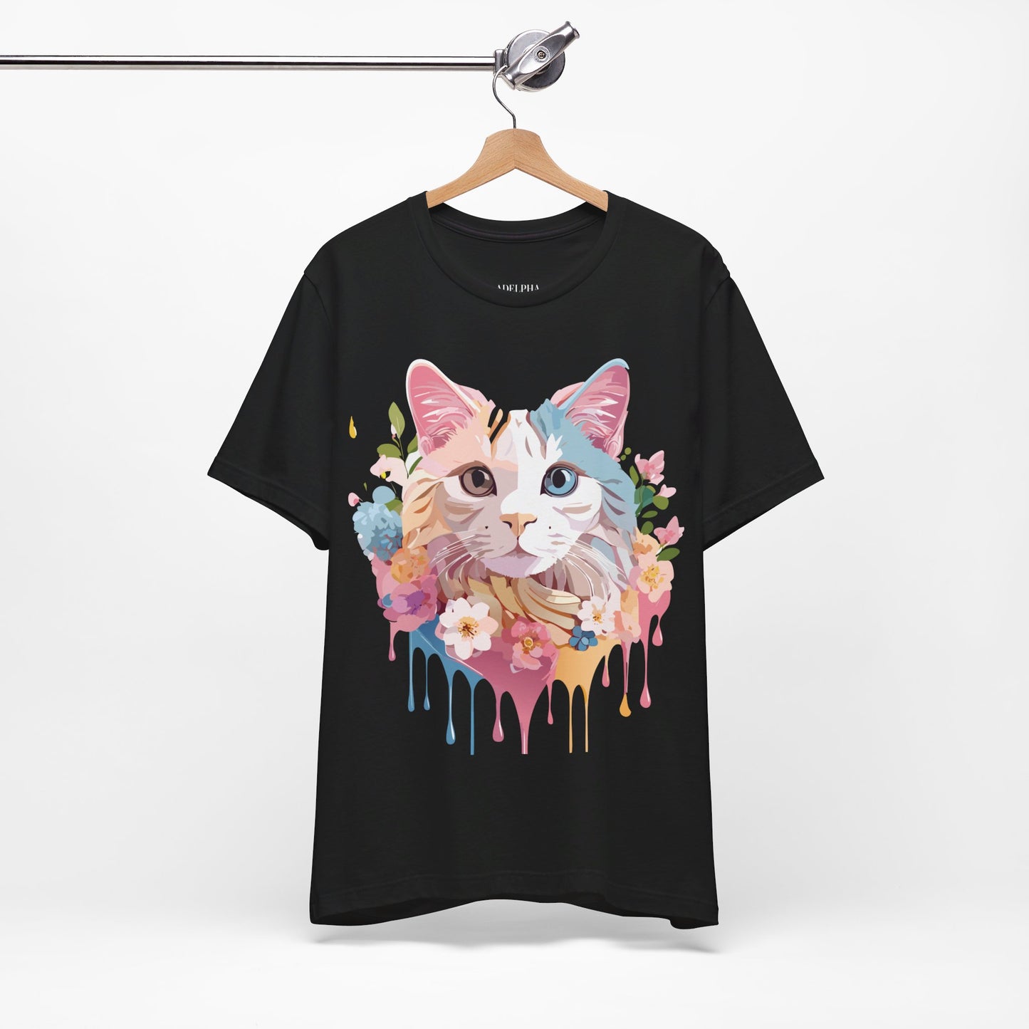 T-Shirt aus natürlicher Baumwolle mit Katze