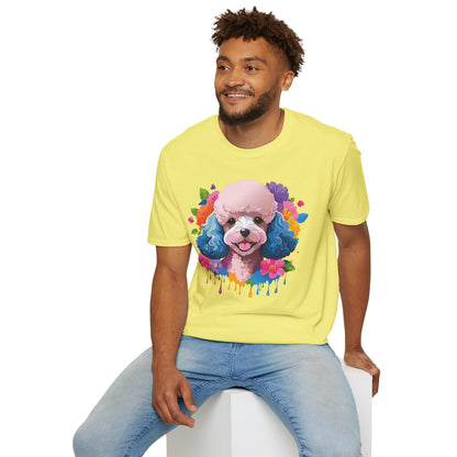 Unisex Dog Shirt Softstyle Tee 100 Percent Cotton Animal Print