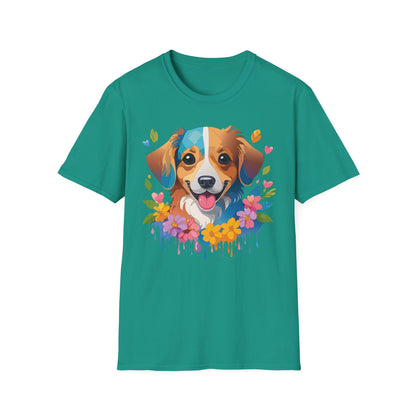 Dog Shirt Unisex Animal Tee 100 Percent Cotton Gildan Softstyle 64000