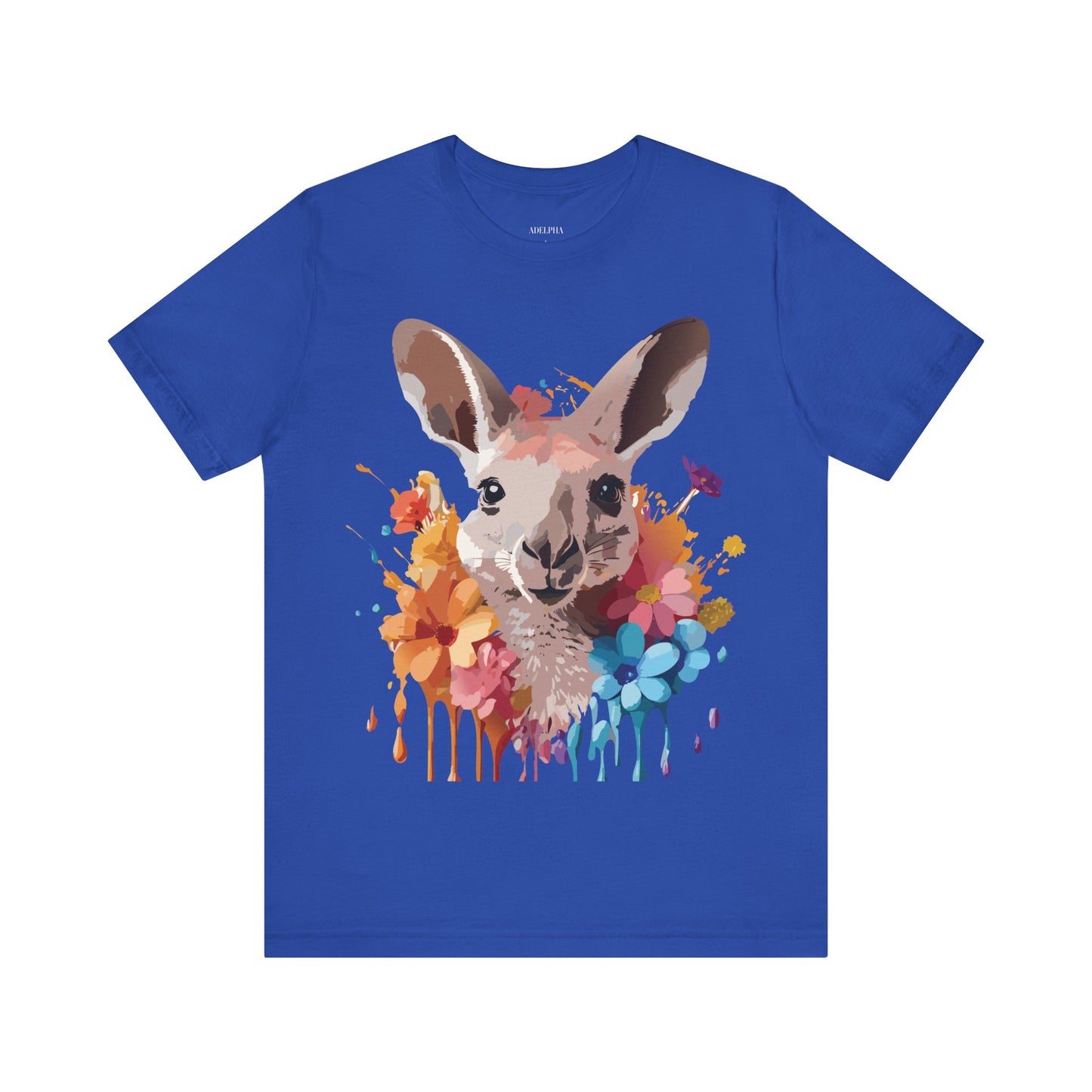 Natural Cotton Tee Shirt with Kangaroo