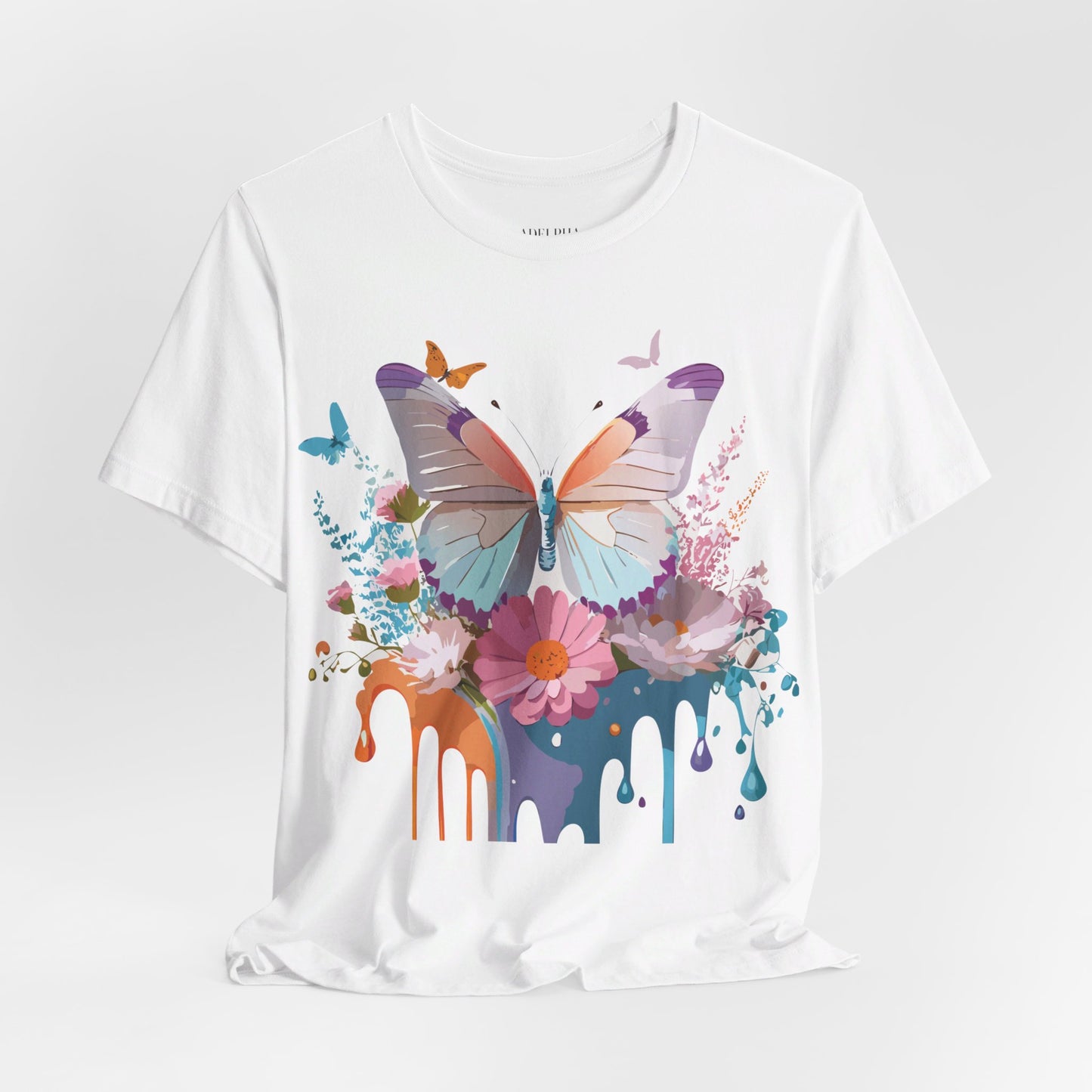 T-shirt en coton naturel avec papillon