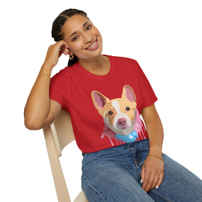 Dog Shirt Unisex Animal Print Tee Cotton T Shirt For Pet Lovers