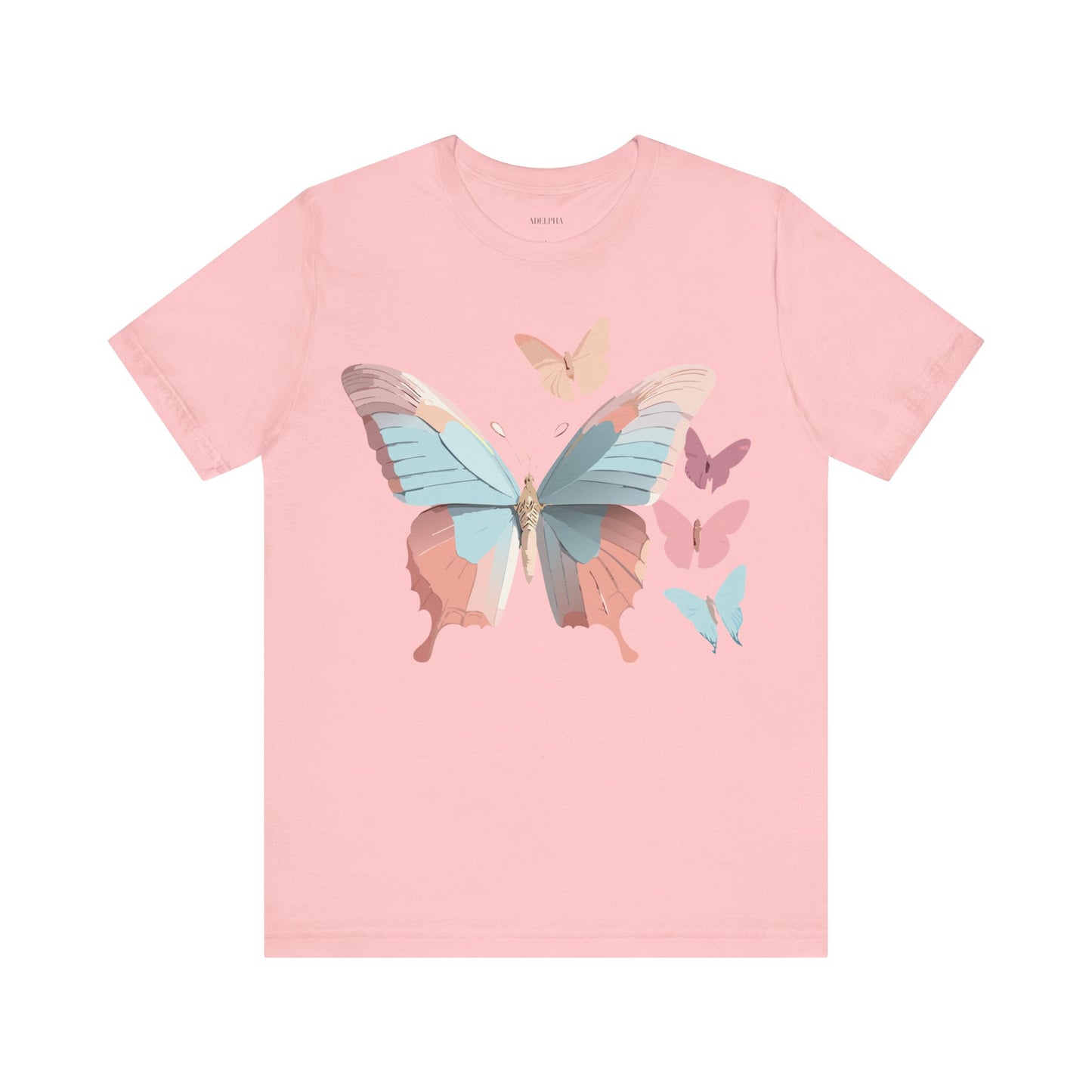 T-Shirt aus natürlicher Baumwolle mit Schmetterling