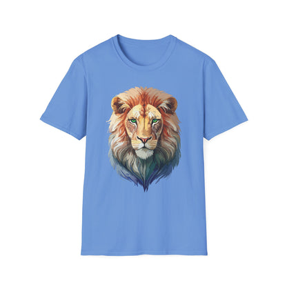 Gildan Softstyle Lion Shirt Unisex Floral Tee Animal Print Tee