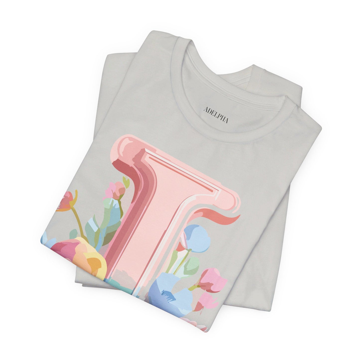 Natural Cotton Tee Shirt - Letters Collection - I