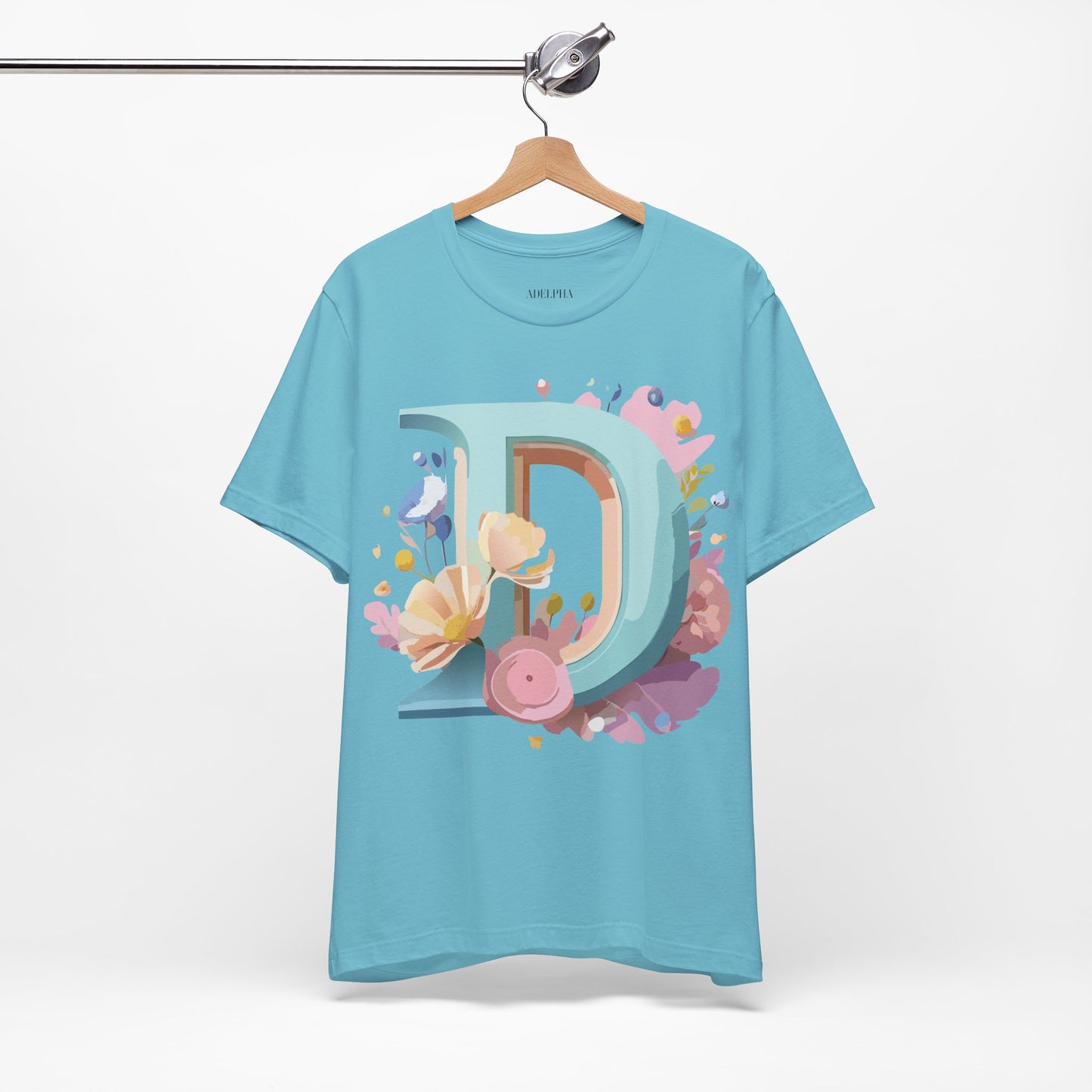 Natural Cotton Tee Shirt - Letters Collection - D