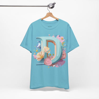Natural Cotton Tee Shirt - Letters Collection - D Printify