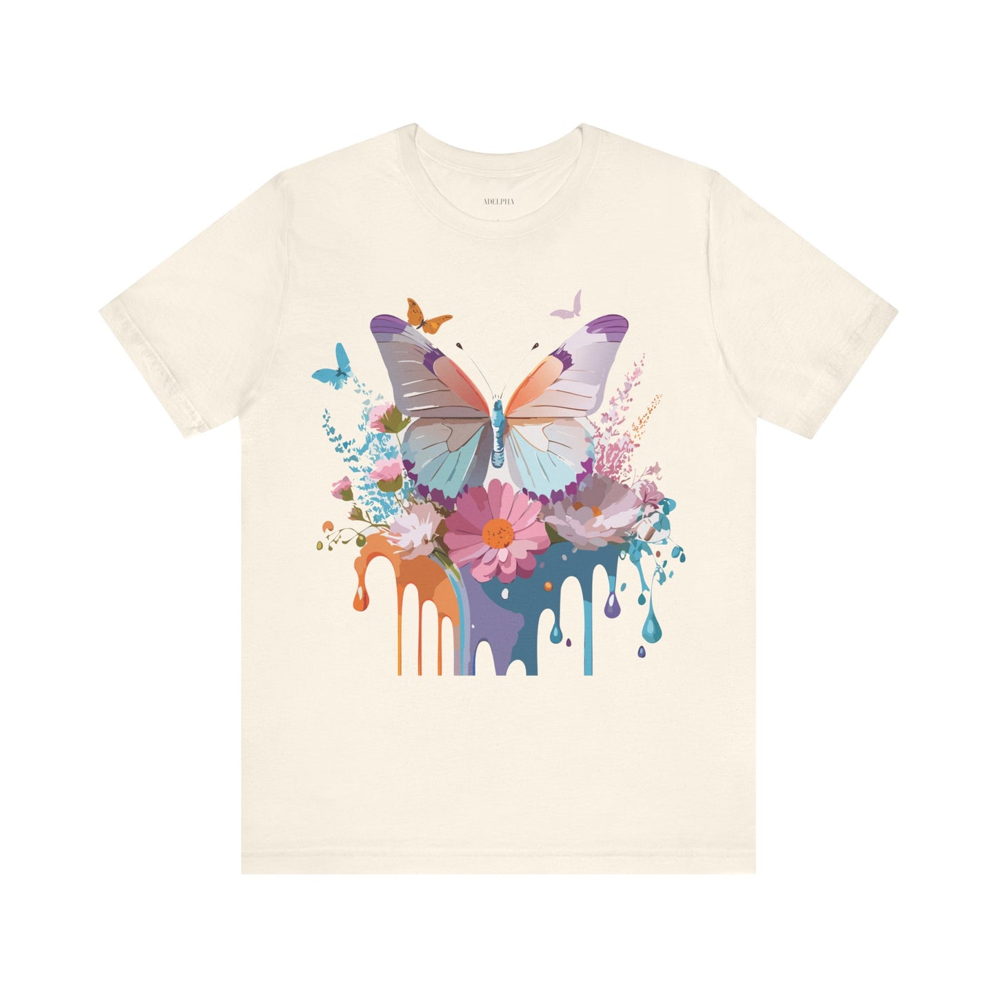 T-shirt en coton naturel avec papillon