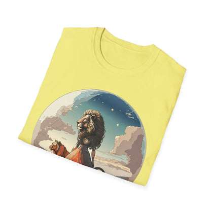 Lion Graphic T Shirt Unisex Softstyle 64000 Gildan 100 Percent Cotton Tee