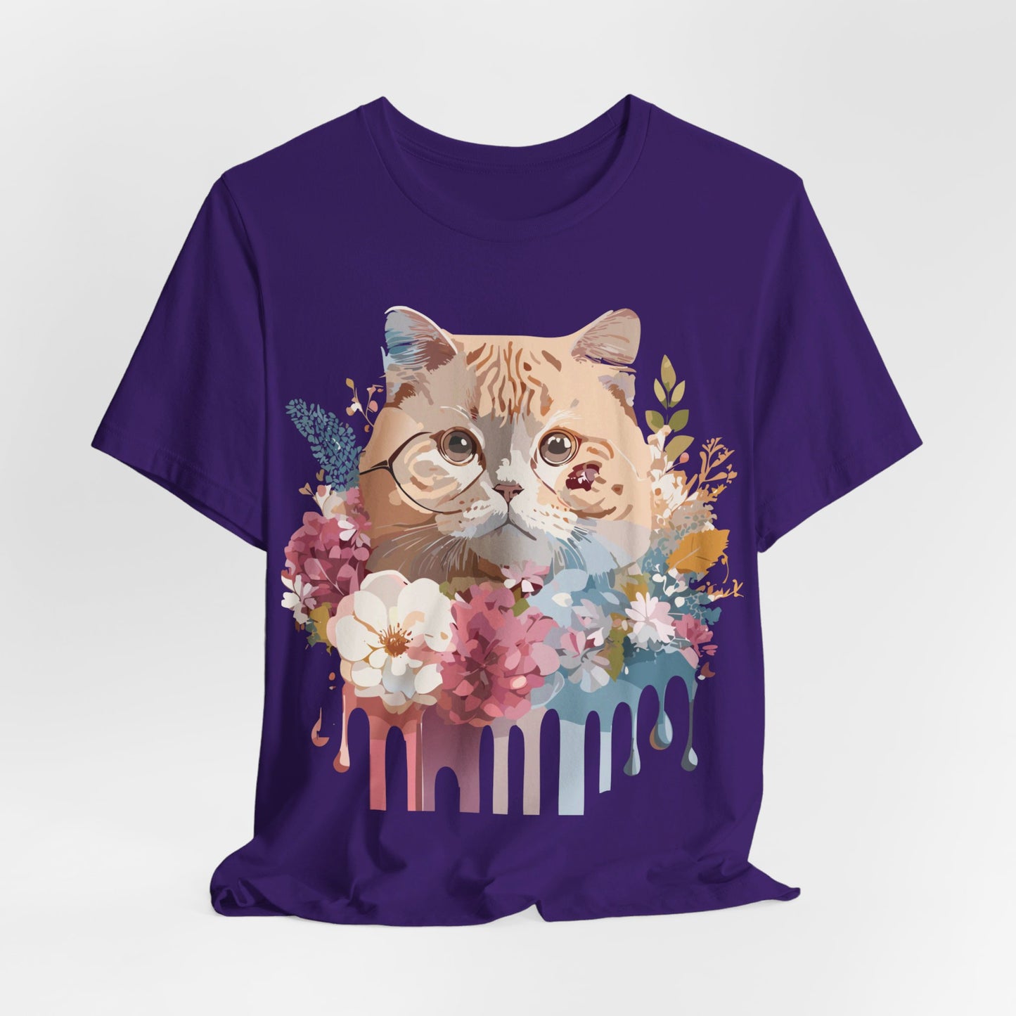 T-shirt en coton naturel avec chat