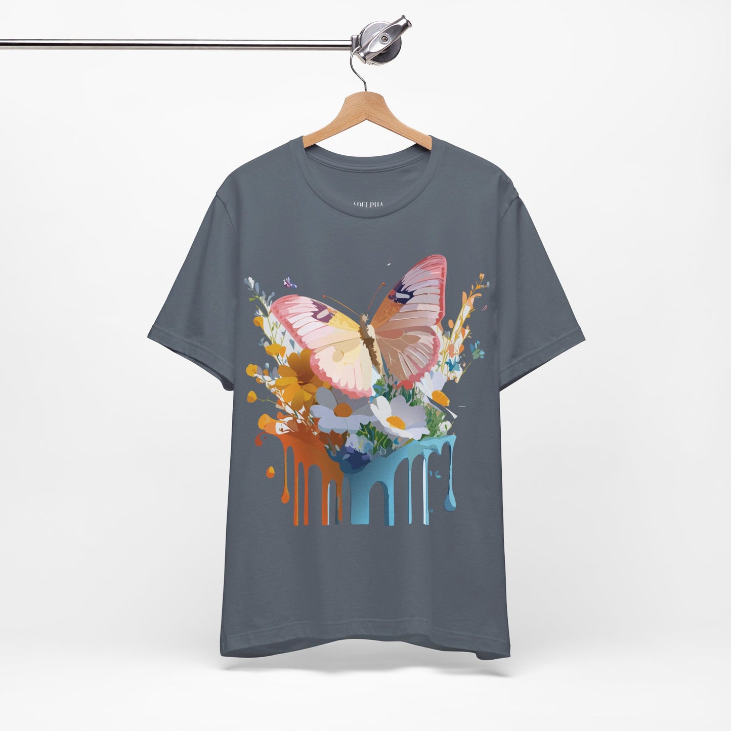 T-shirt en coton naturel avec papillon