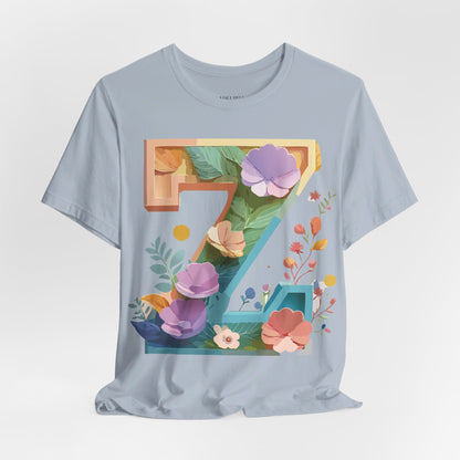 Natural Cotton Tee Shirt - Letters Collection - Z Printify
