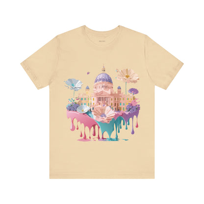 Natural Cotton Tee Shirt - Beautiful Places Collection - Madrid Printify