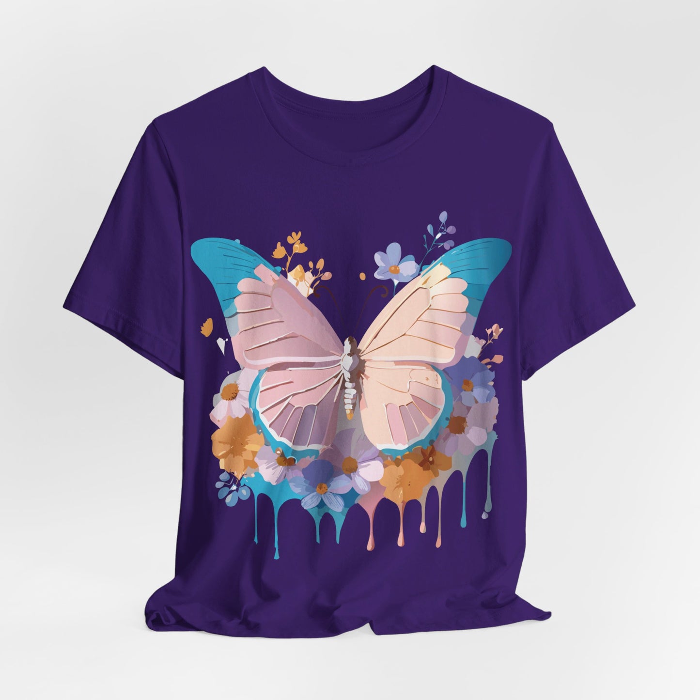 T-shirt en coton naturel avec papillon