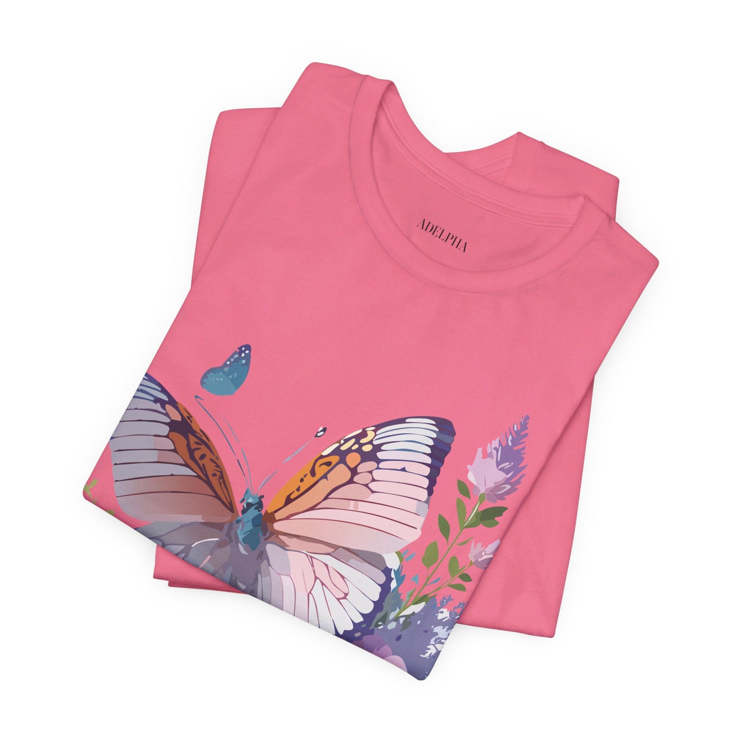 T-shirt en coton naturel avec papillon