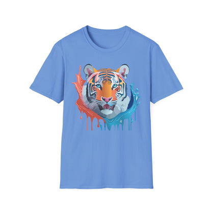 Unisex Tiger Tee Gildan Softstyle Animal Print Shirt Ring Spun Cotton