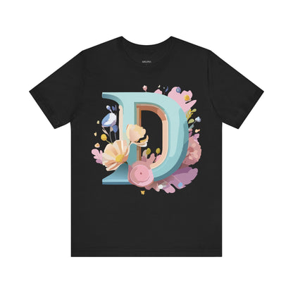 Natural Cotton Tee Shirt - Letters Collection - D Printify