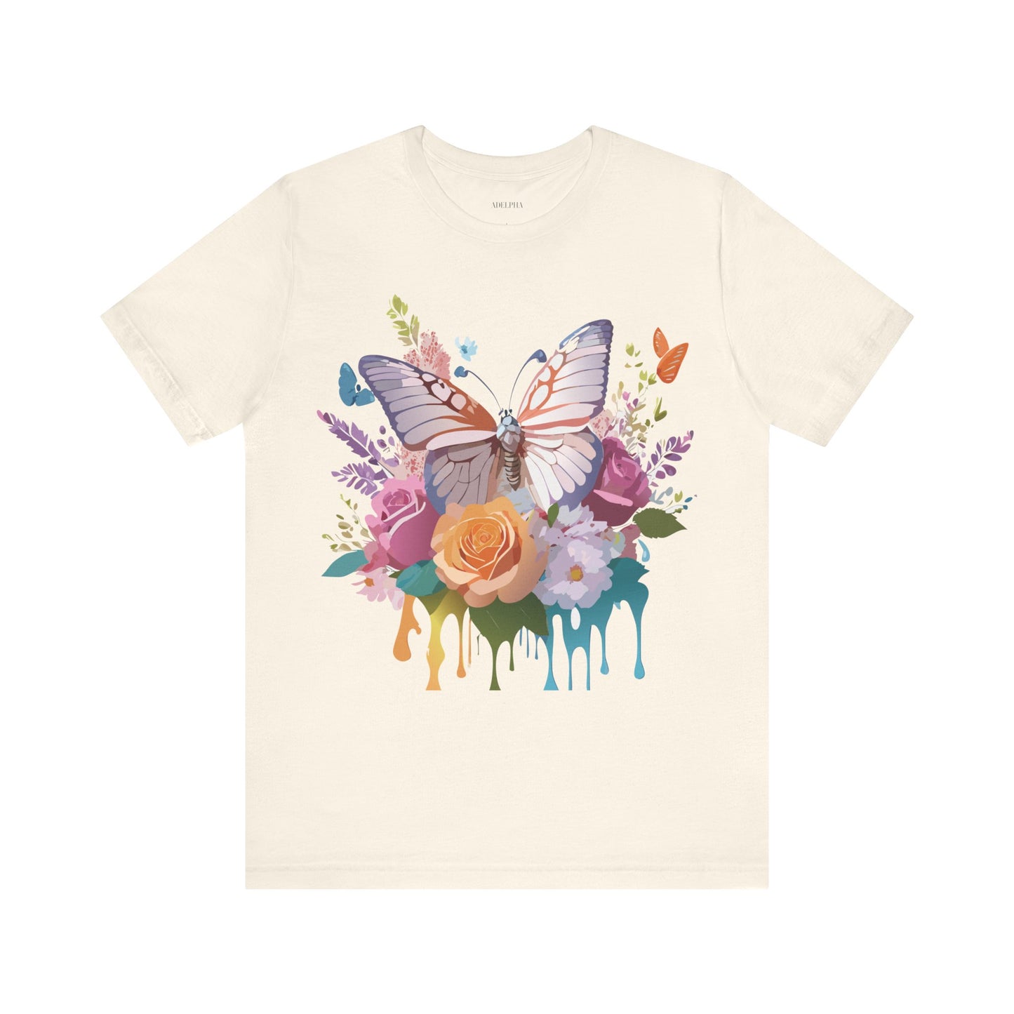 T-shirt en coton naturel avec papillon