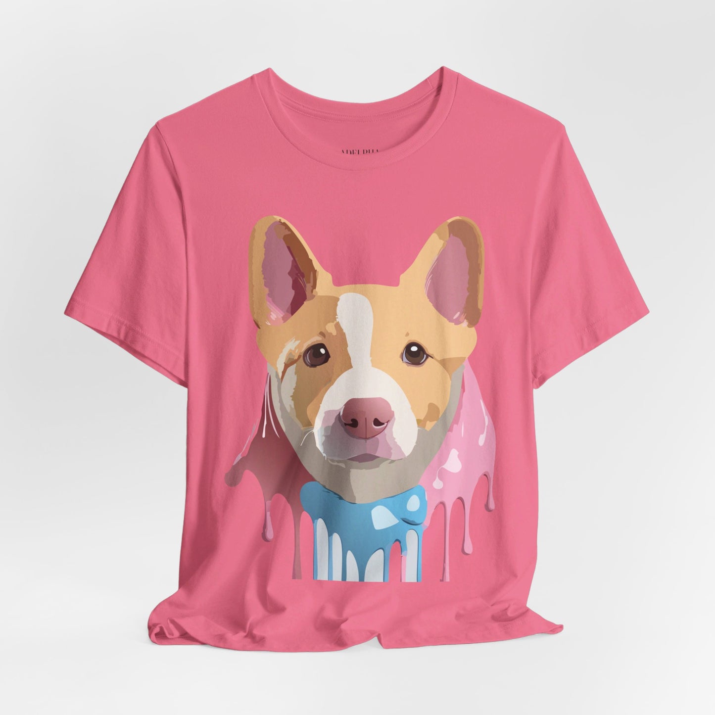 Natural Cotton Tee Shirt with Dog