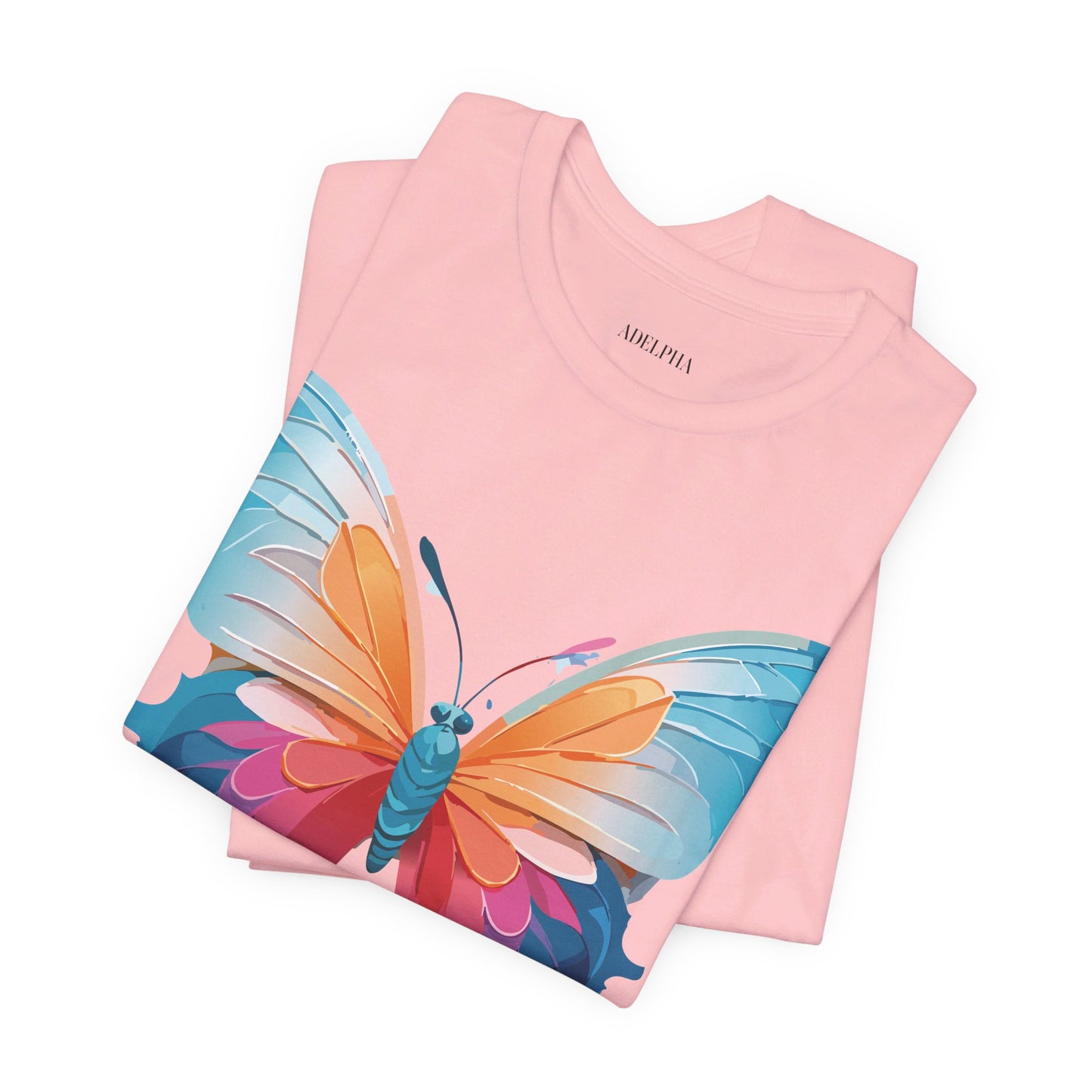 T-shirt en coton naturel avec papillon