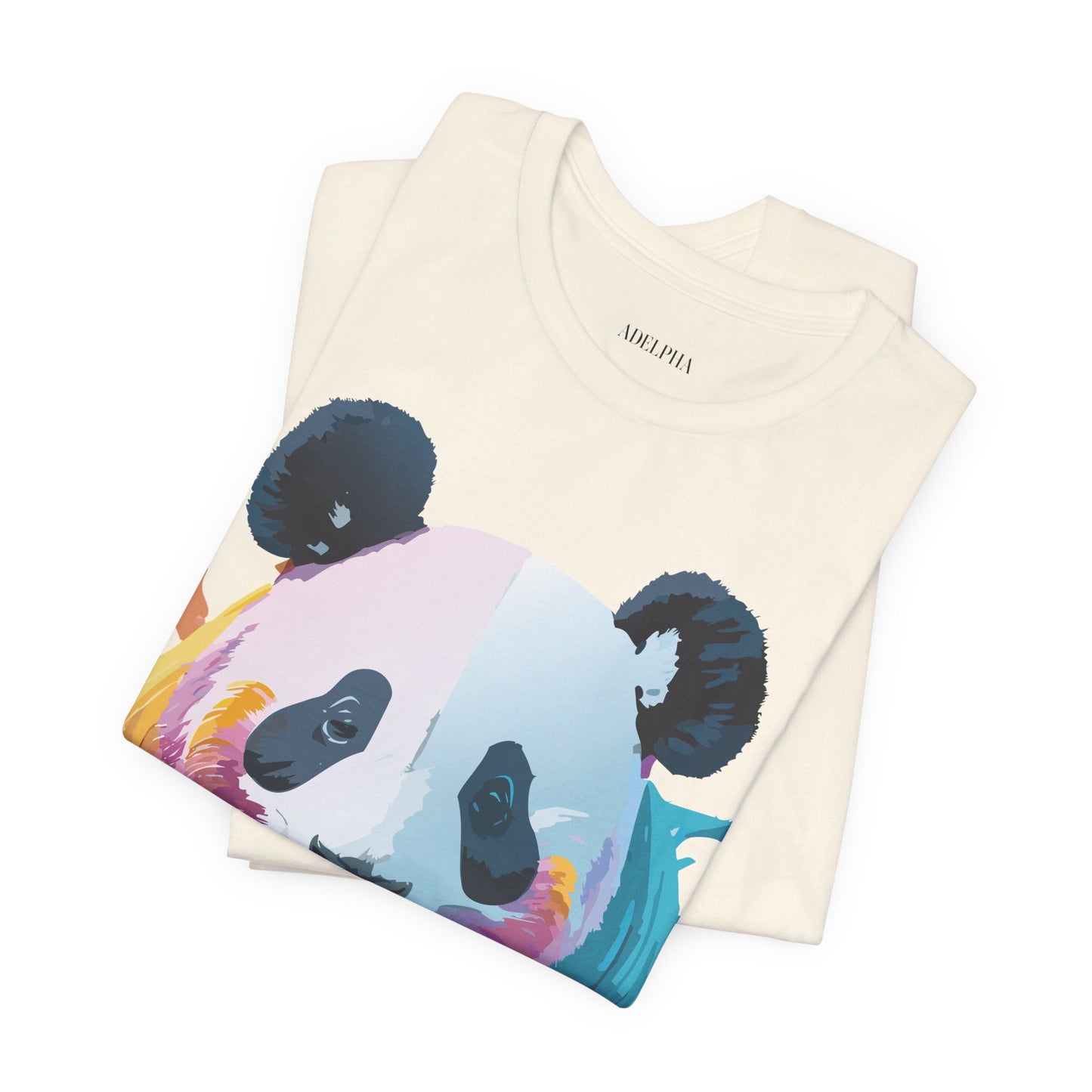 Natural Cotton Tee Shirt with Panda