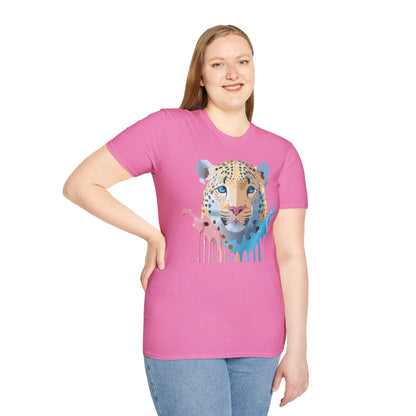 Unisex Cheetah Print Gildan Softstyle 64000 Short Sleeve T Shirt