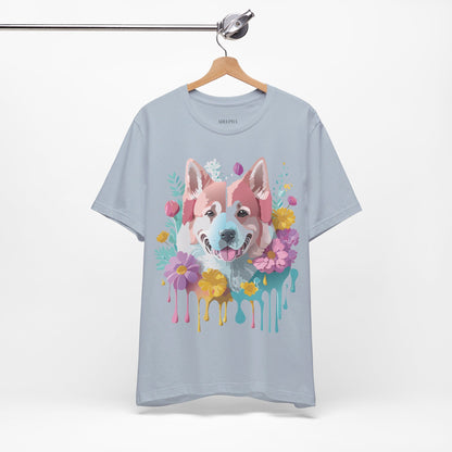 Natural Cotton Tee Shirt with Dog Printify