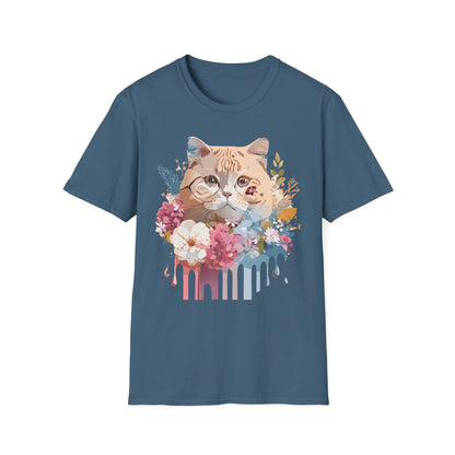 Cat Shirt Unisex Cat Tee Kitten Print Softstyle Gildan 64000