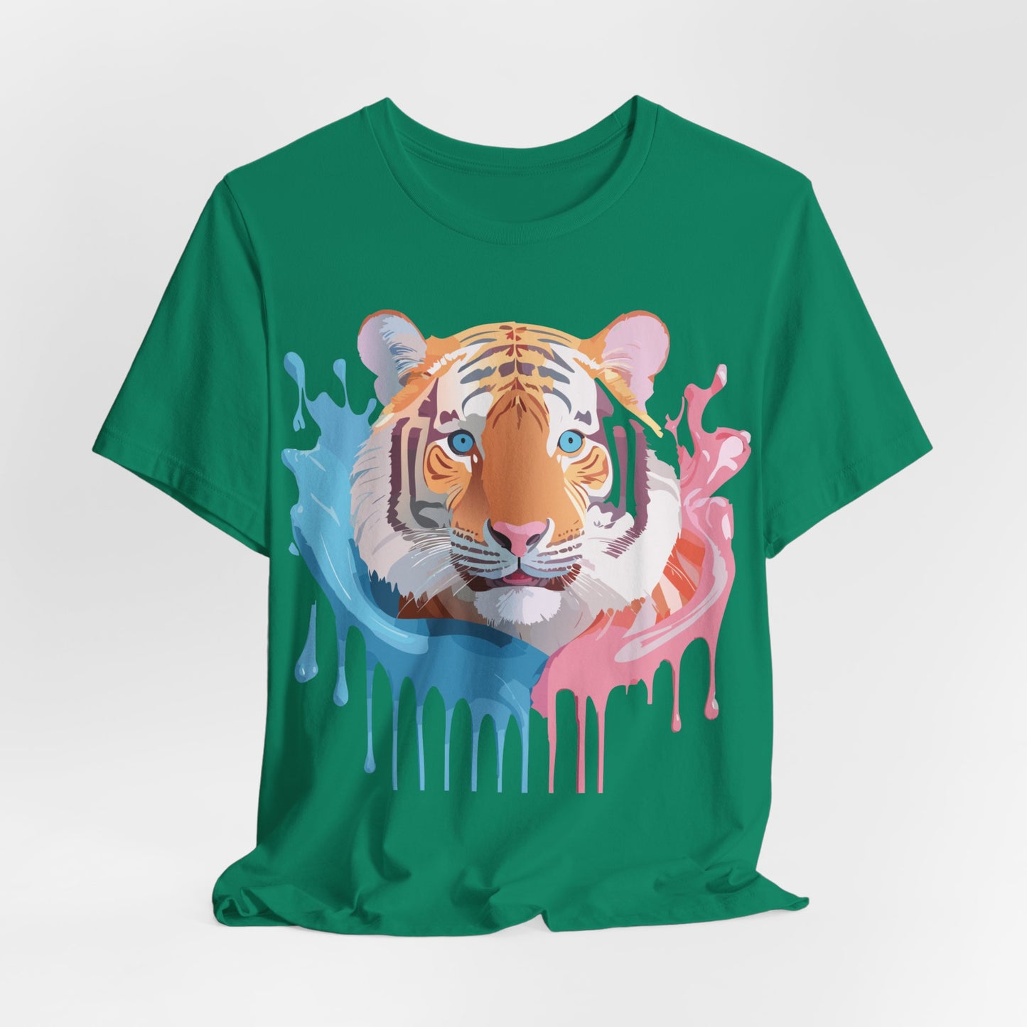 Natural Cotton Tee Shirt with Tiger