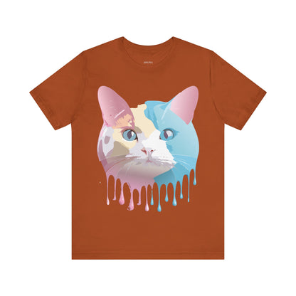 Natural Cotton Tee Shirt with Cat Printify
