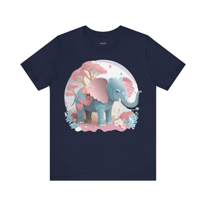 Natural Cotton Tee Shirt with Elephant Printify