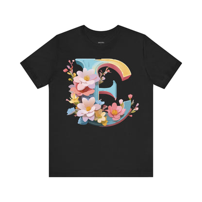 Natural Cotton Tee Shirt - Letters Collection - E Printify
