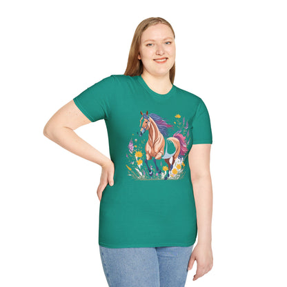 Horse Shirt Unisex Softstyle 64000 Cotton Tee Gildan 100 Percent Ring Spun