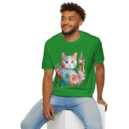 Cat Shirt Unisex Tee Softstyle 64000 Gildan Ring Spun Cotton