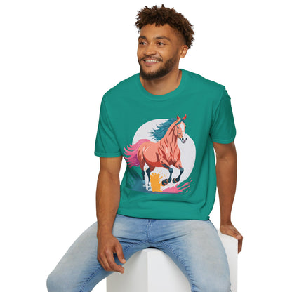 Unisex Horse Shirt Tee Gildan Softstyle 64000 Premium Ringspun Cotton