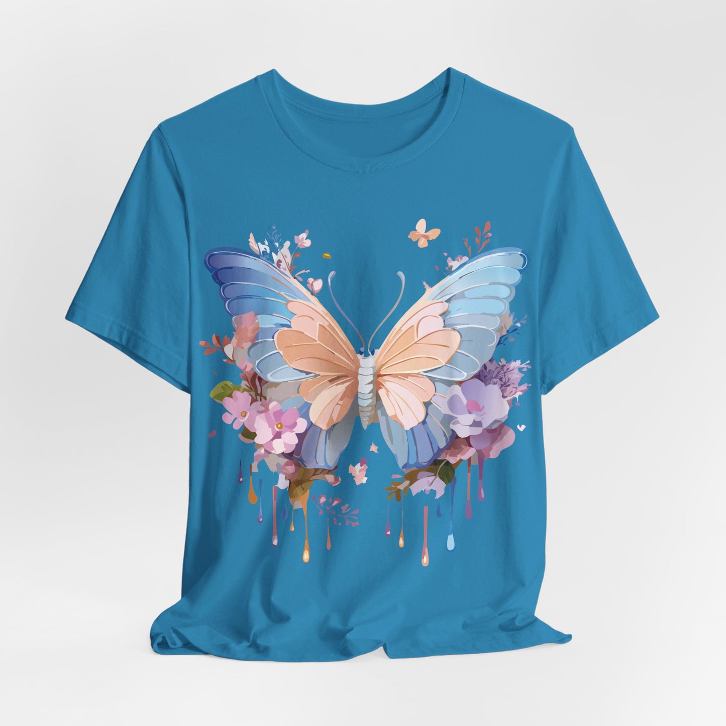 T-shirt en coton naturel avec papillon