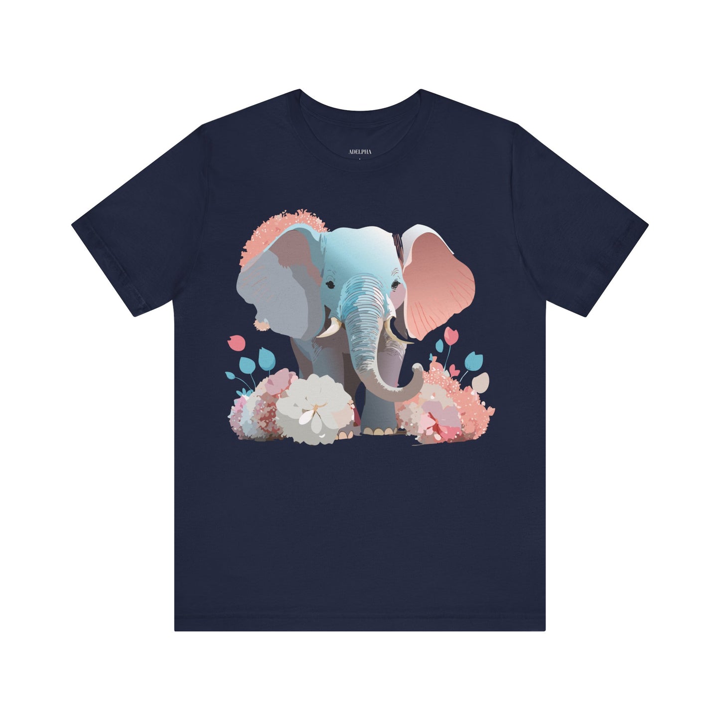 T-shirt en coton naturel avec motif éléphant