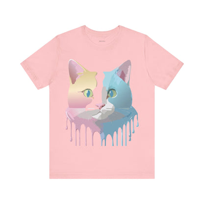 Natural Cotton Tee Shirt with Cat Printify