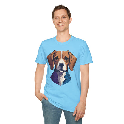 Dog Shirt Unisex Animal Print Tee Softstyle 100 Percent Cotton Gildan 64000