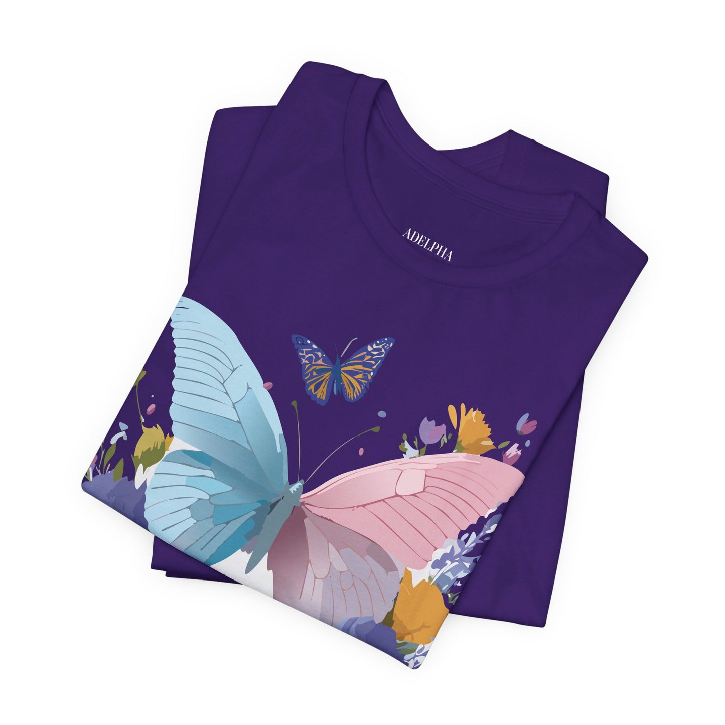 T-Shirt aus natürlicher Baumwolle mit Schmetterling