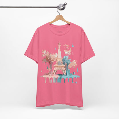 Natural Cotton Tee Shirt - Beautiful Places Collection - Paris Printify