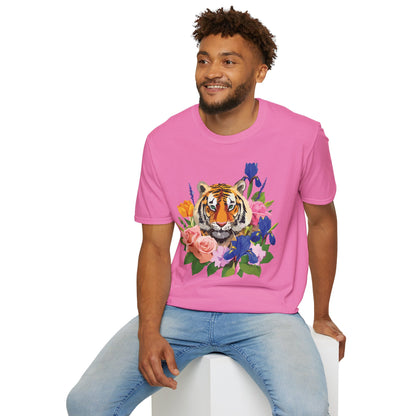 Tiger Shirt Unisex Animal Tee Gildan Softstyle 64000 100 Percent Cotton